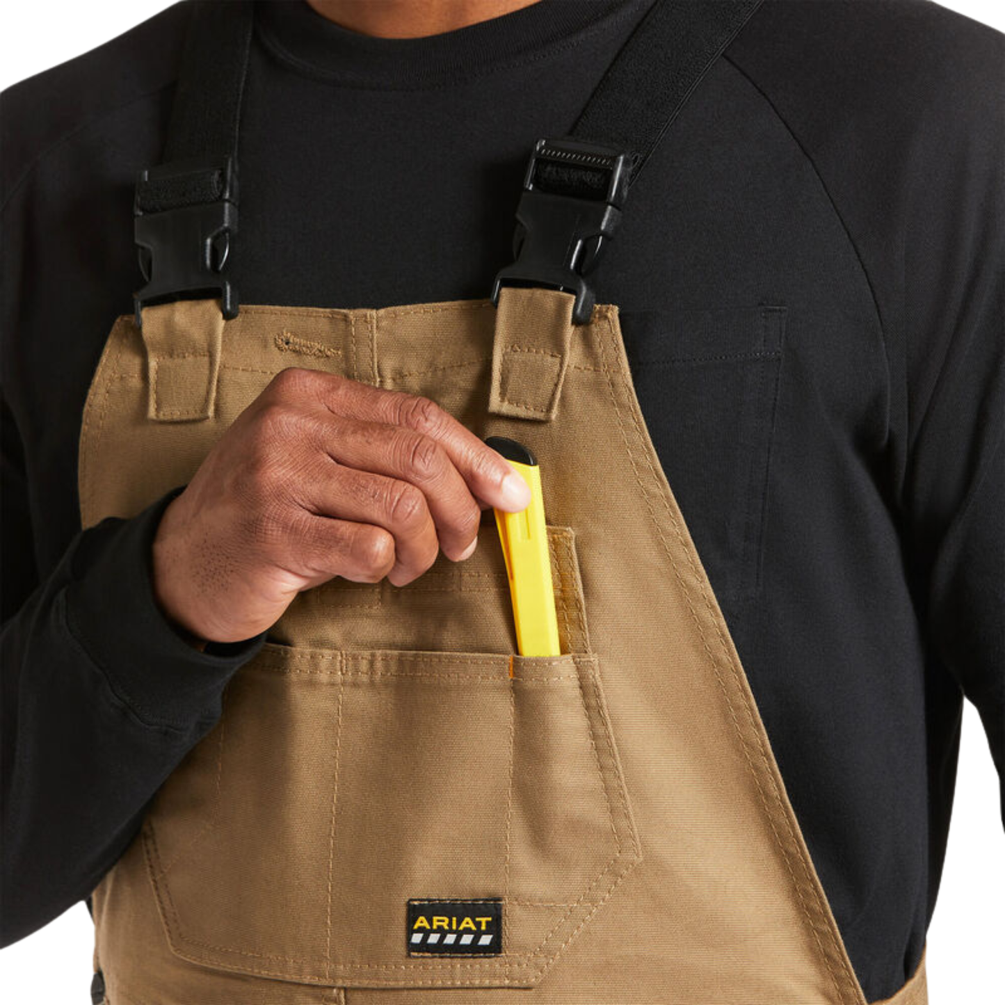 Ariat Men's Rebar Duracanvas Unlined Bib Overalls - Field Khaki