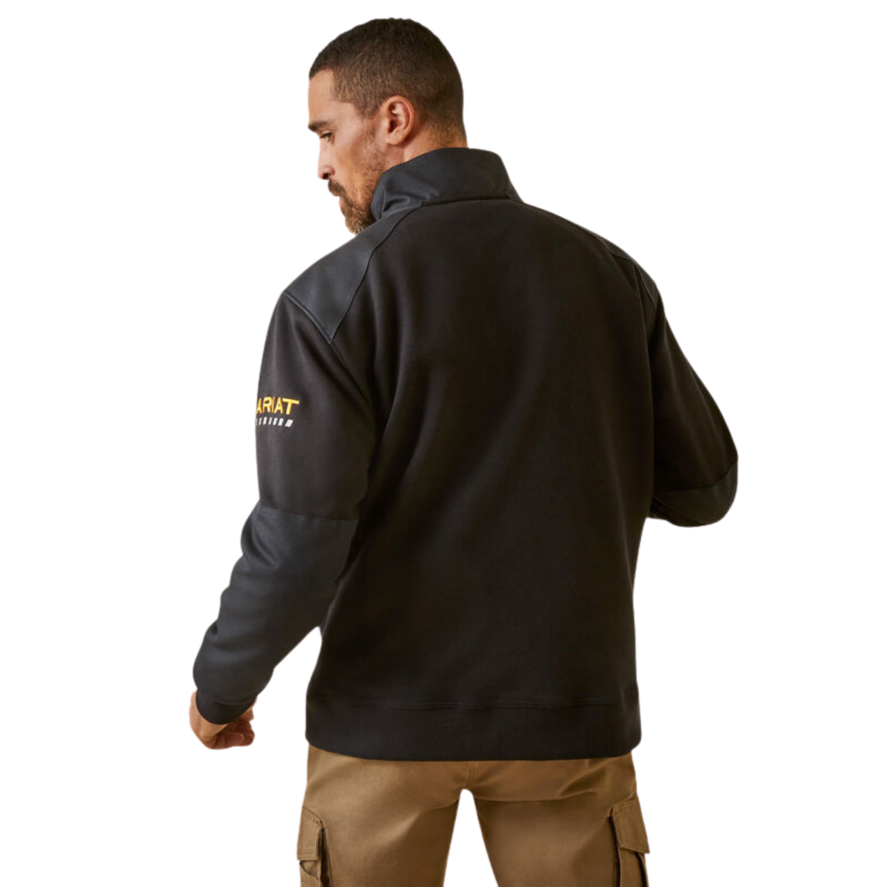 Ariat Men's Rebar Workman Duracanvas 1/4 Zip Sweatshirt - Black