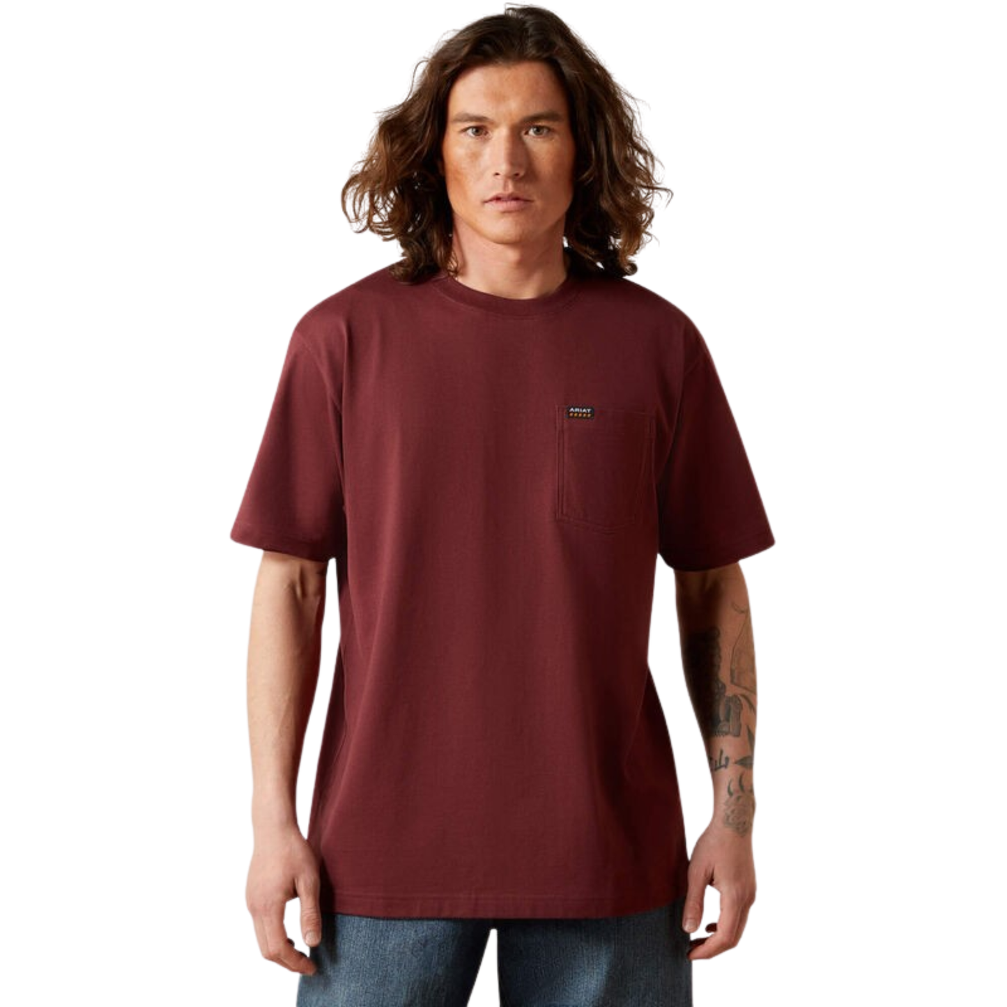 Ariat Men's Rebar Cotton Strong Standard Pocket Short Sleeve Tee Shirt-