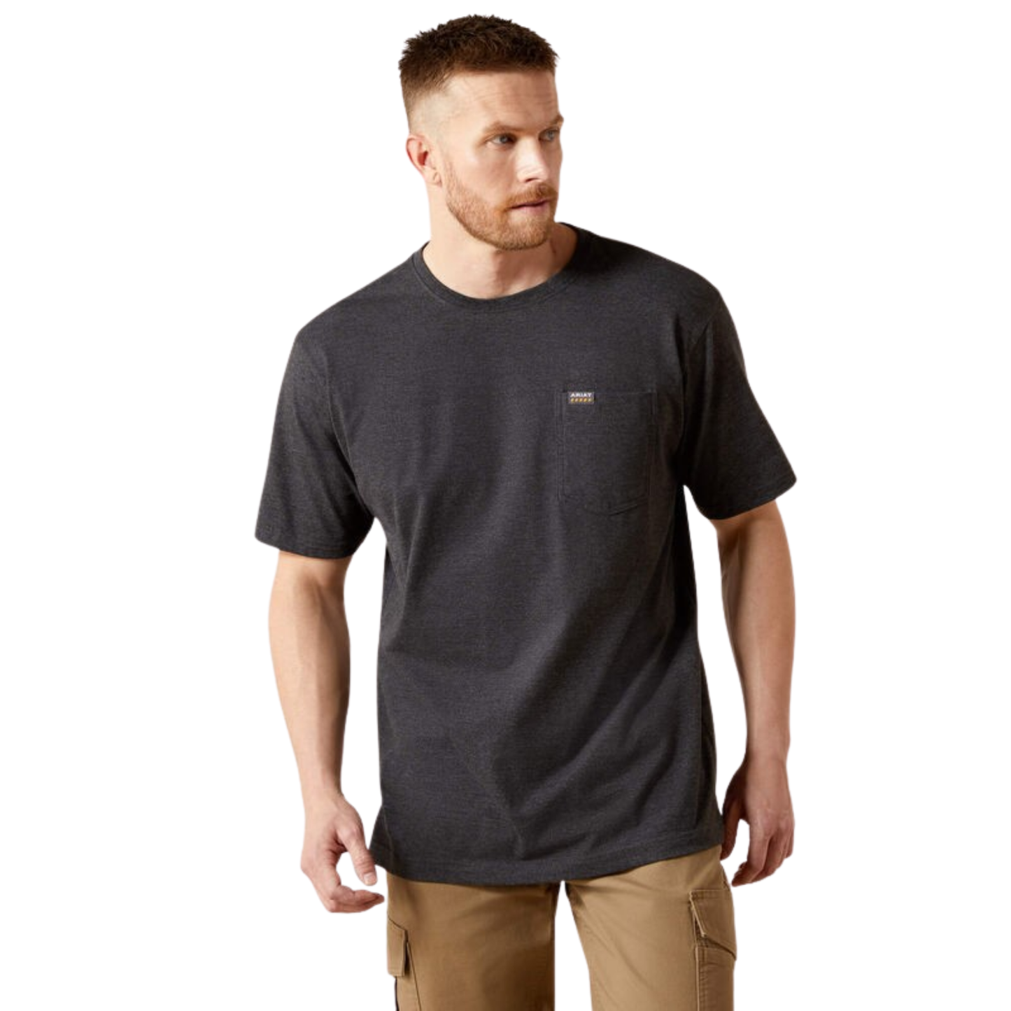 Ariat Men's Rebar Cotton Strong Standard Pocket Short Sleeve Tee Shirt-