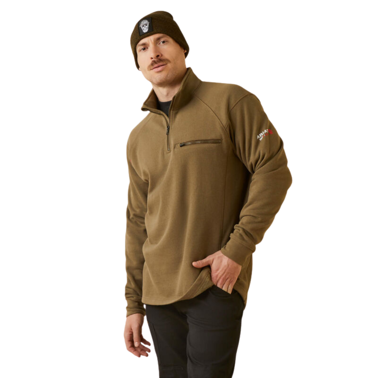 Ariat Men's FR Rev 1/4 Zip Top - Beech