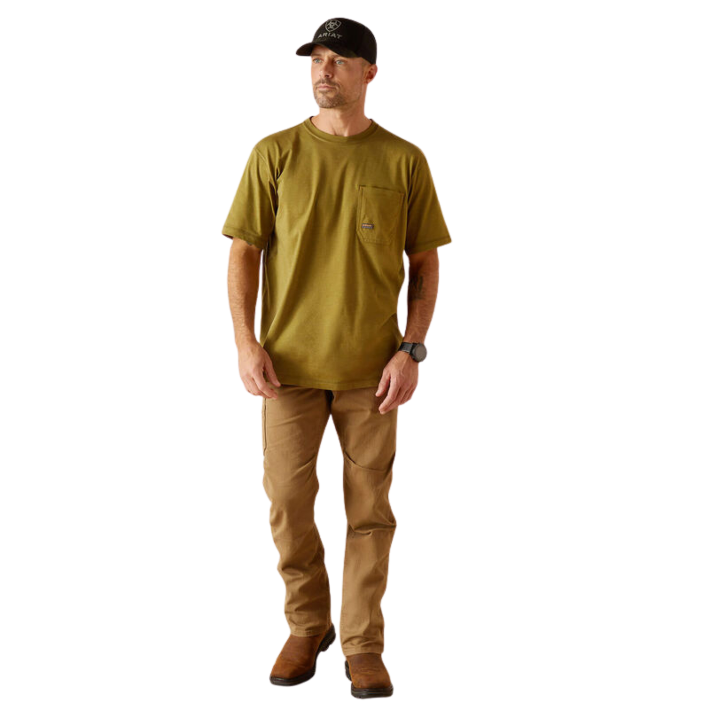 Ariat Men's Rebar Workman Born T-Shirt - Lichen Heather