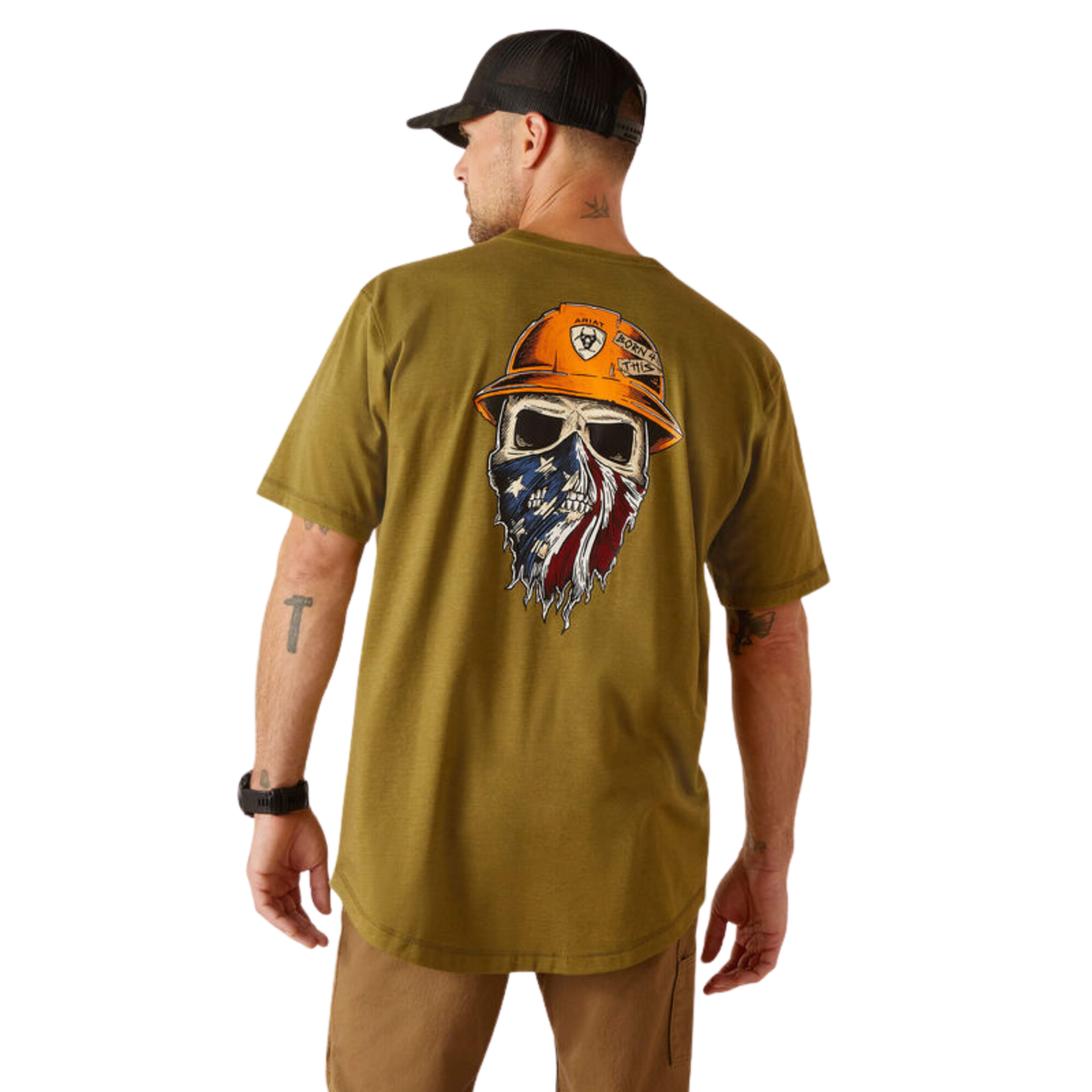 Ariat Men's Rebar Workman Born T-Shirt - Lichen Heather