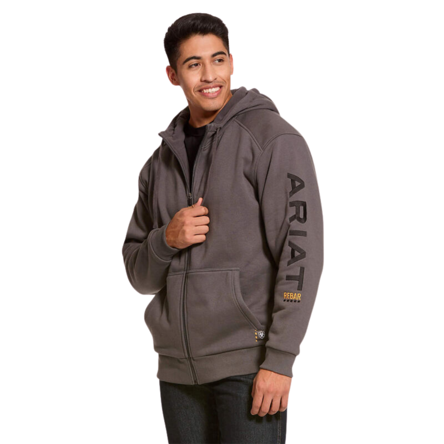 Ariat Men's Rebar All-Weather Full Zip Hoodie Rebar Grey