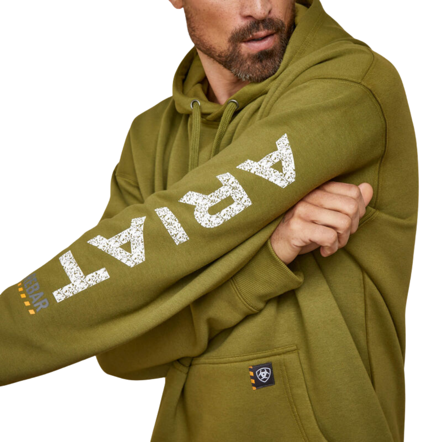 Ariat Men's Rebar Roughneck Pullover Hoodie - Avocado