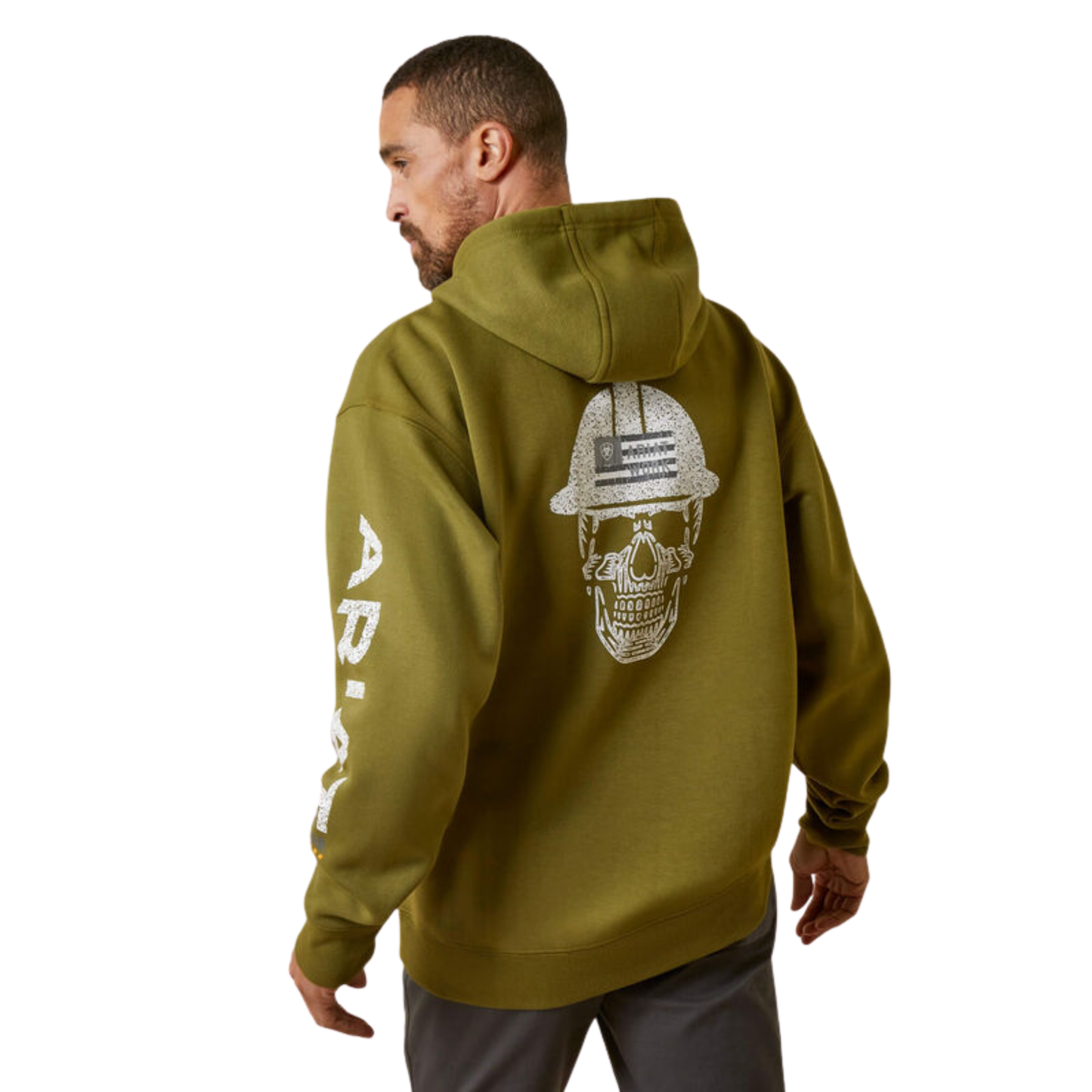 Ariat Men's Rebar Roughneck Pullover Hoodie - Avocado