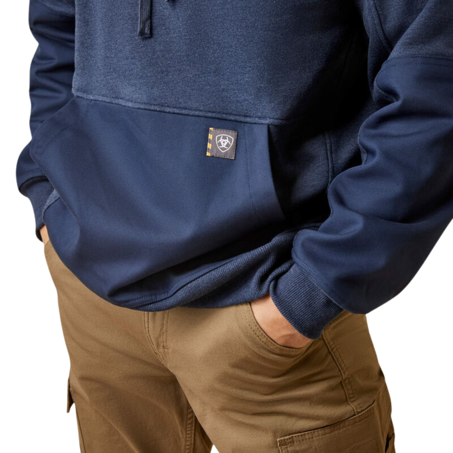 Ariat Men's Rebar Workman DuraCanvas Hoodie - Navy Heather/Navy