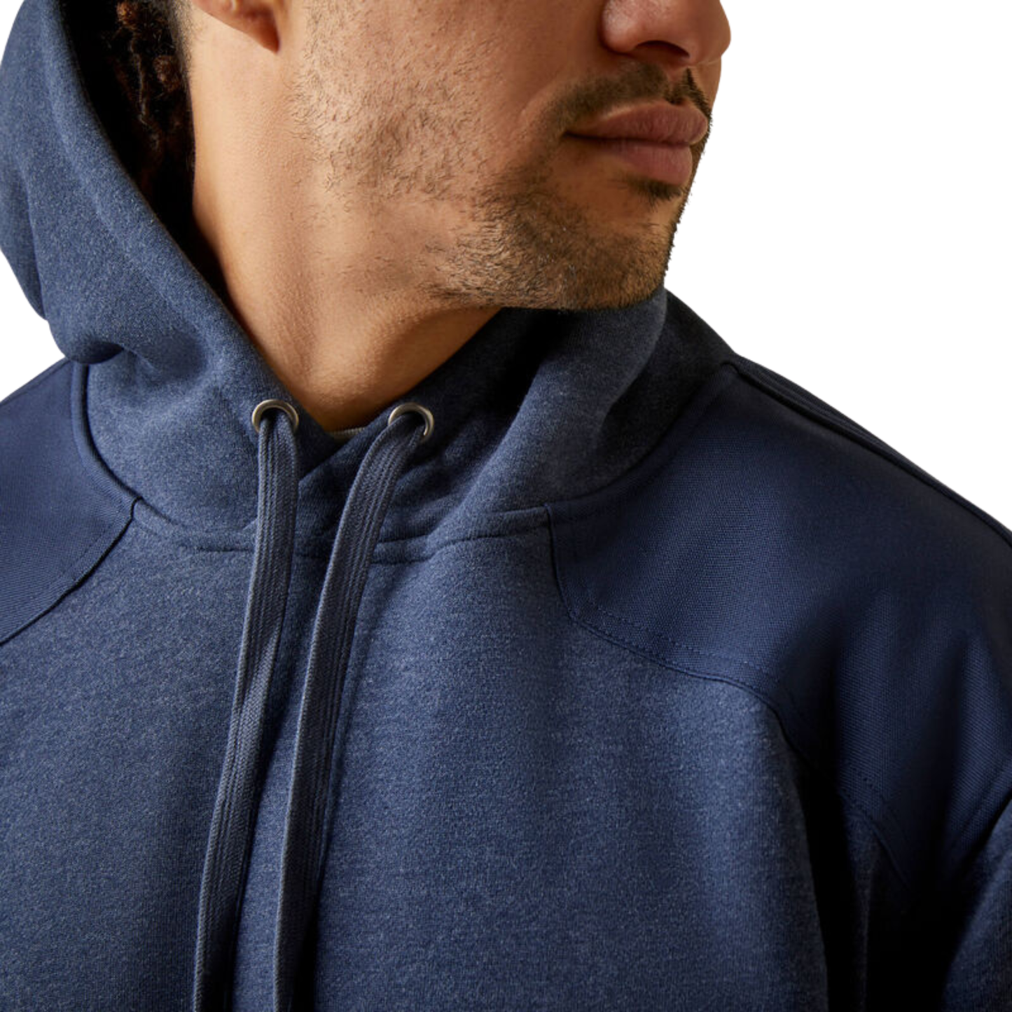 Ariat Men's Rebar Workman DuraCanvas Hoodie - Navy Heather/Navy