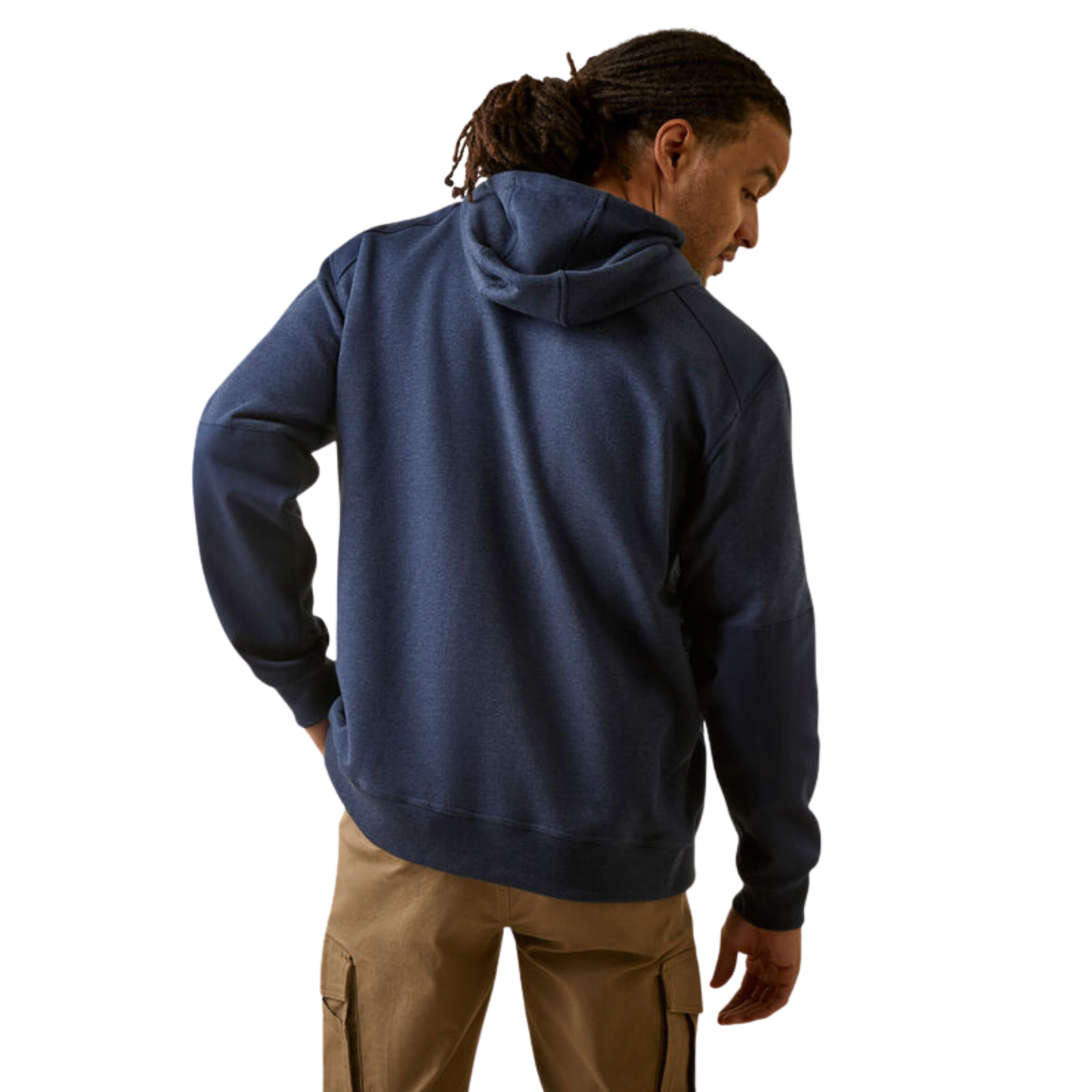Ariat Men's Rebar Workman DuraCanvas Hoodie - Navy Heather/Navy