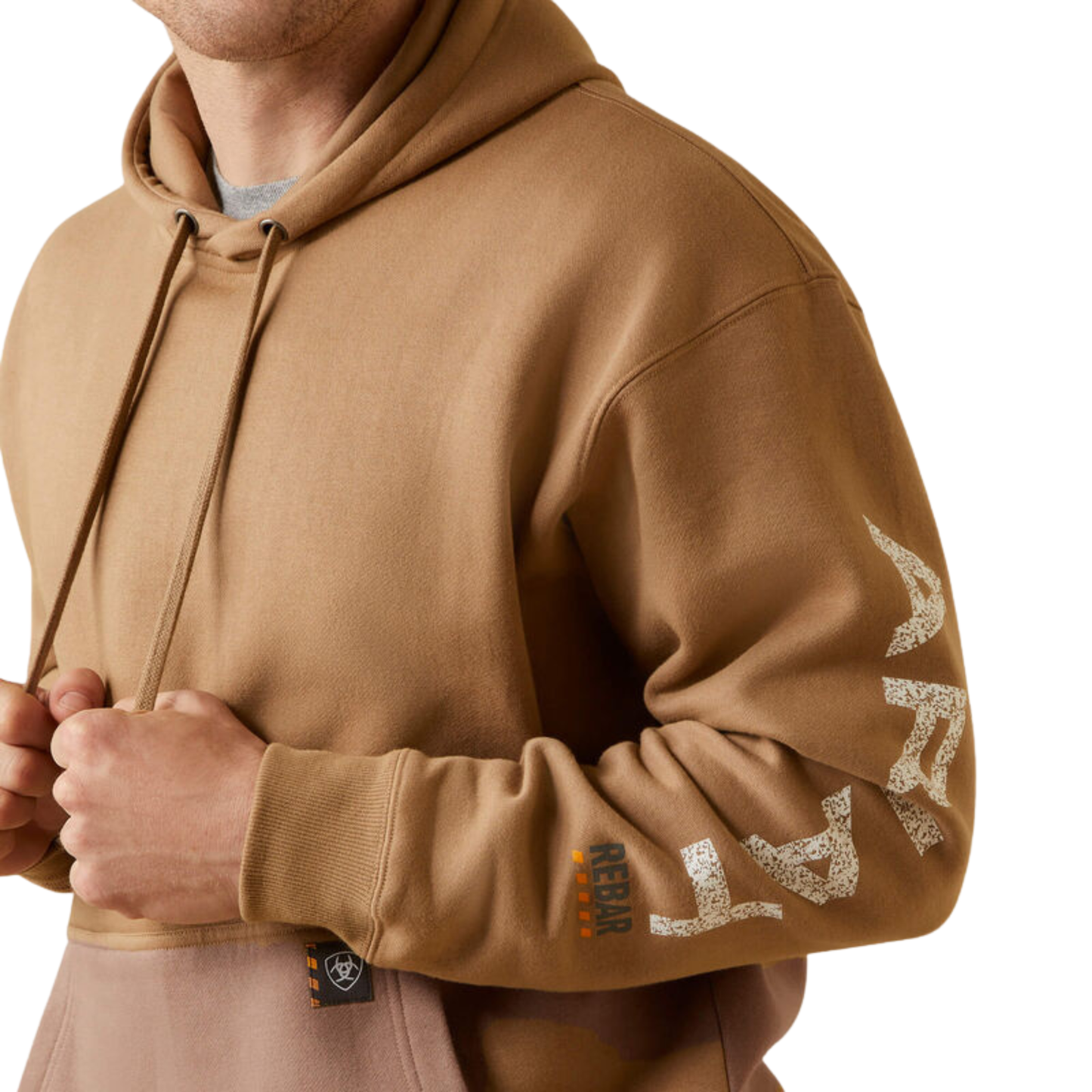 **Ariat Men's Rebar Roughneck Pullover Hoodie - Tiger's Eye