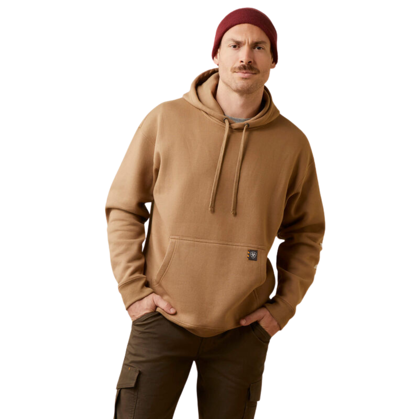 **Ariat Men's Rebar Roughneck Pullover Hoodie - Tiger's Eye