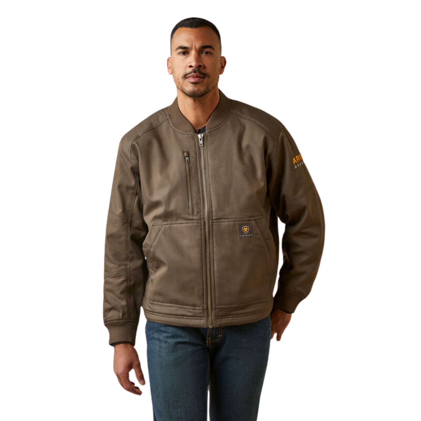 Ariat Men's Rebar Stretch Canvas Bomber Jacket  Wren