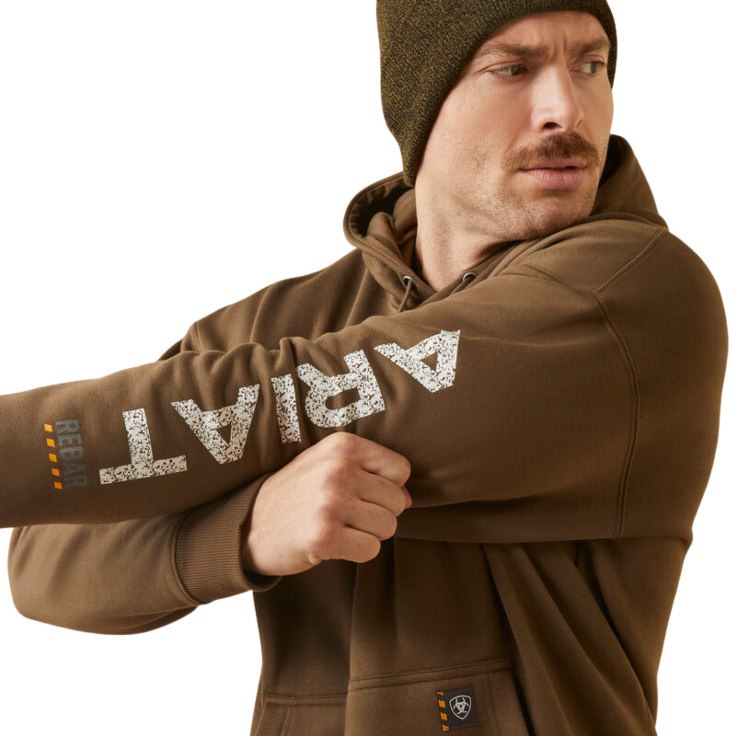 Ariat Men's Rebar Roughneck Pullover Hoodie - Beech