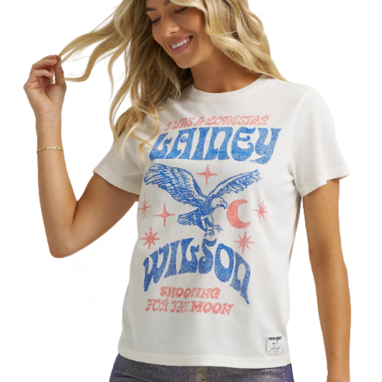 Wrangler Lainey Wilson Short Sleeve Lonestar Tee Shirt- White