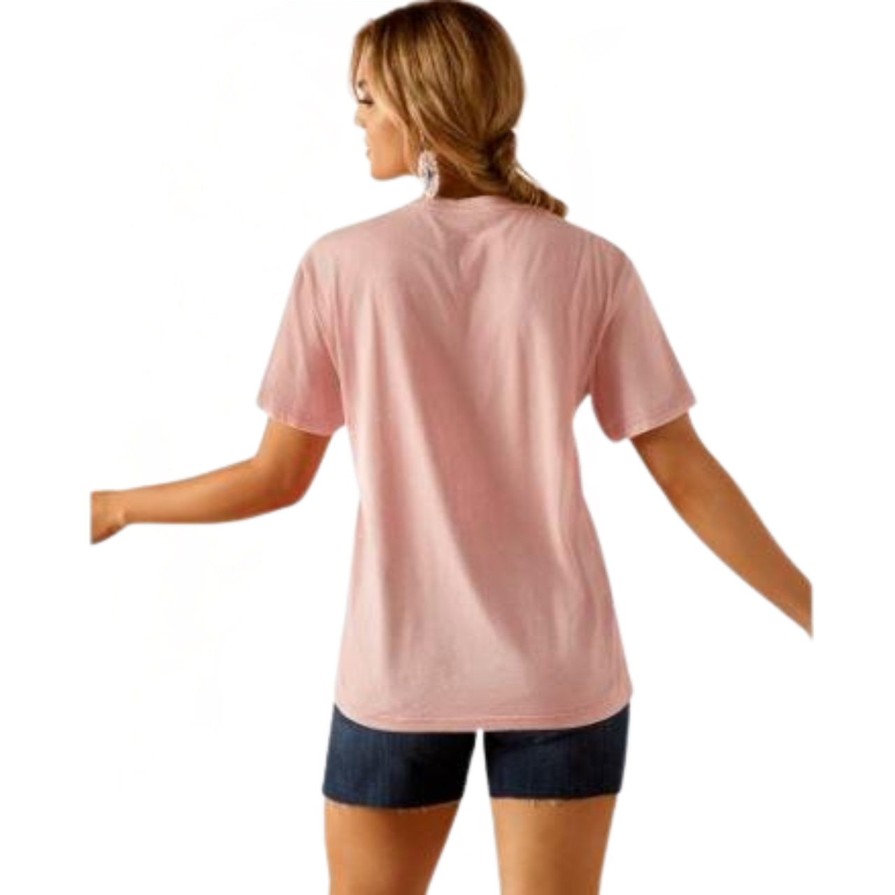 Ariat Women's Howdy Tee Shirt- Acid Wash Pink