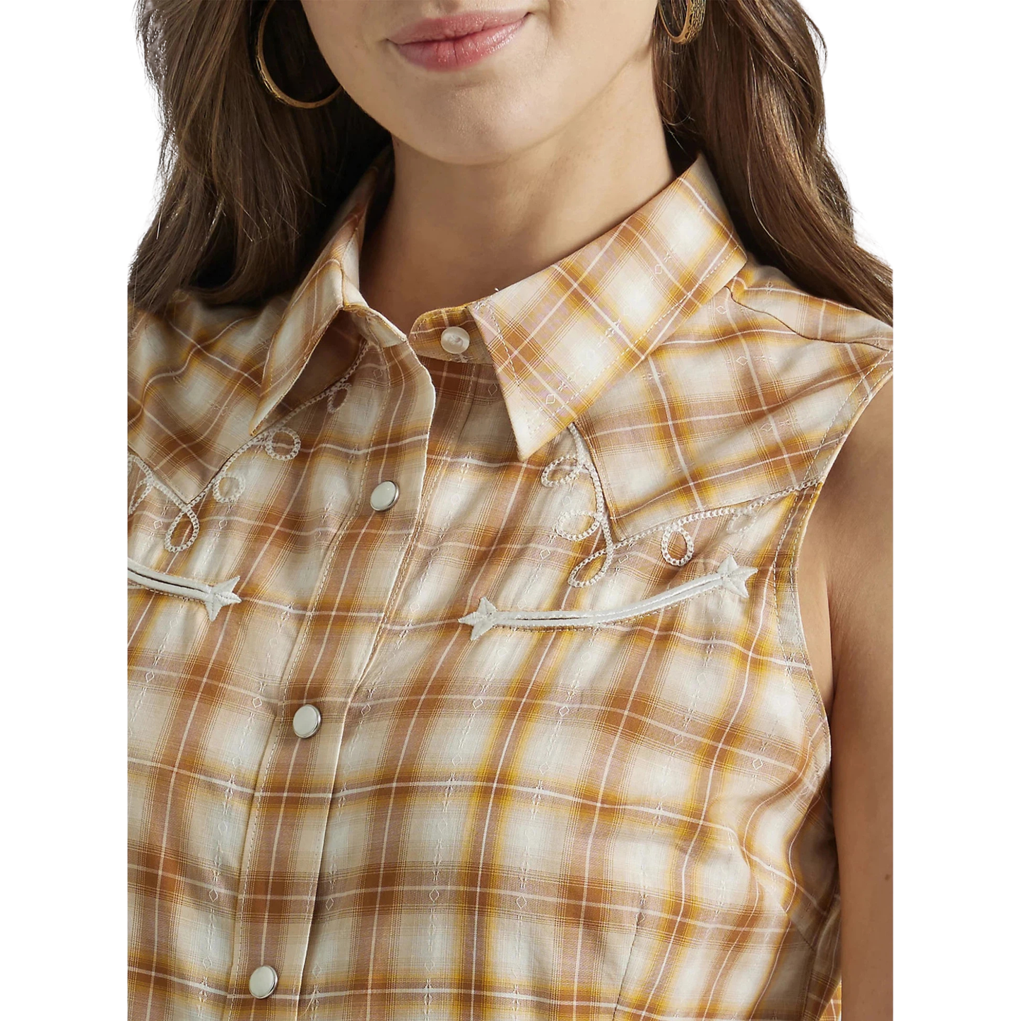 Wrangler Women's Slim Rodeo Snap Shirt - Yellow