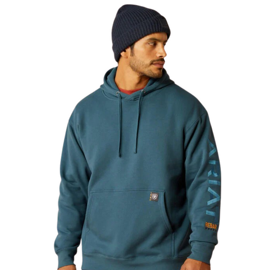 Ariat Men's Rebar Graphic Hoodie - Stargazer/Larkspur