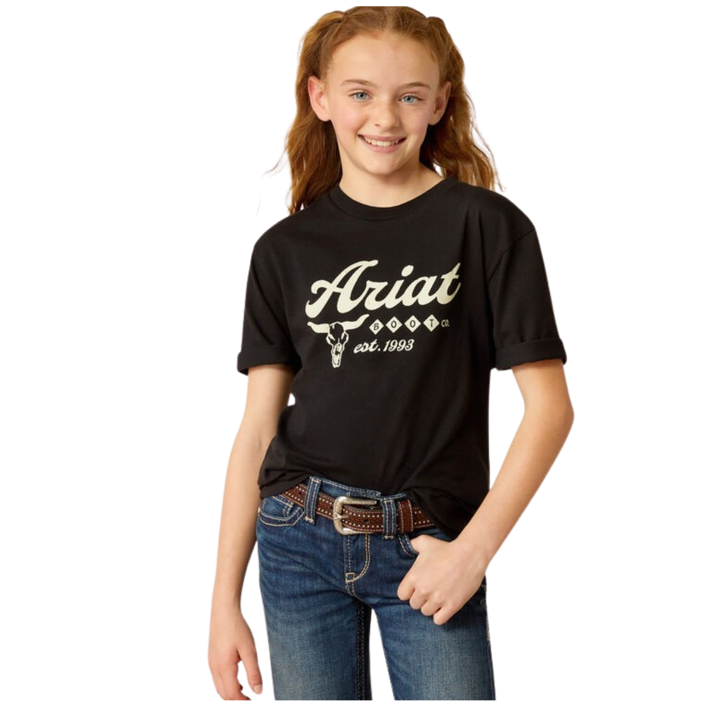 Ariat Girl's Established Boot Co T-Shirt - Black