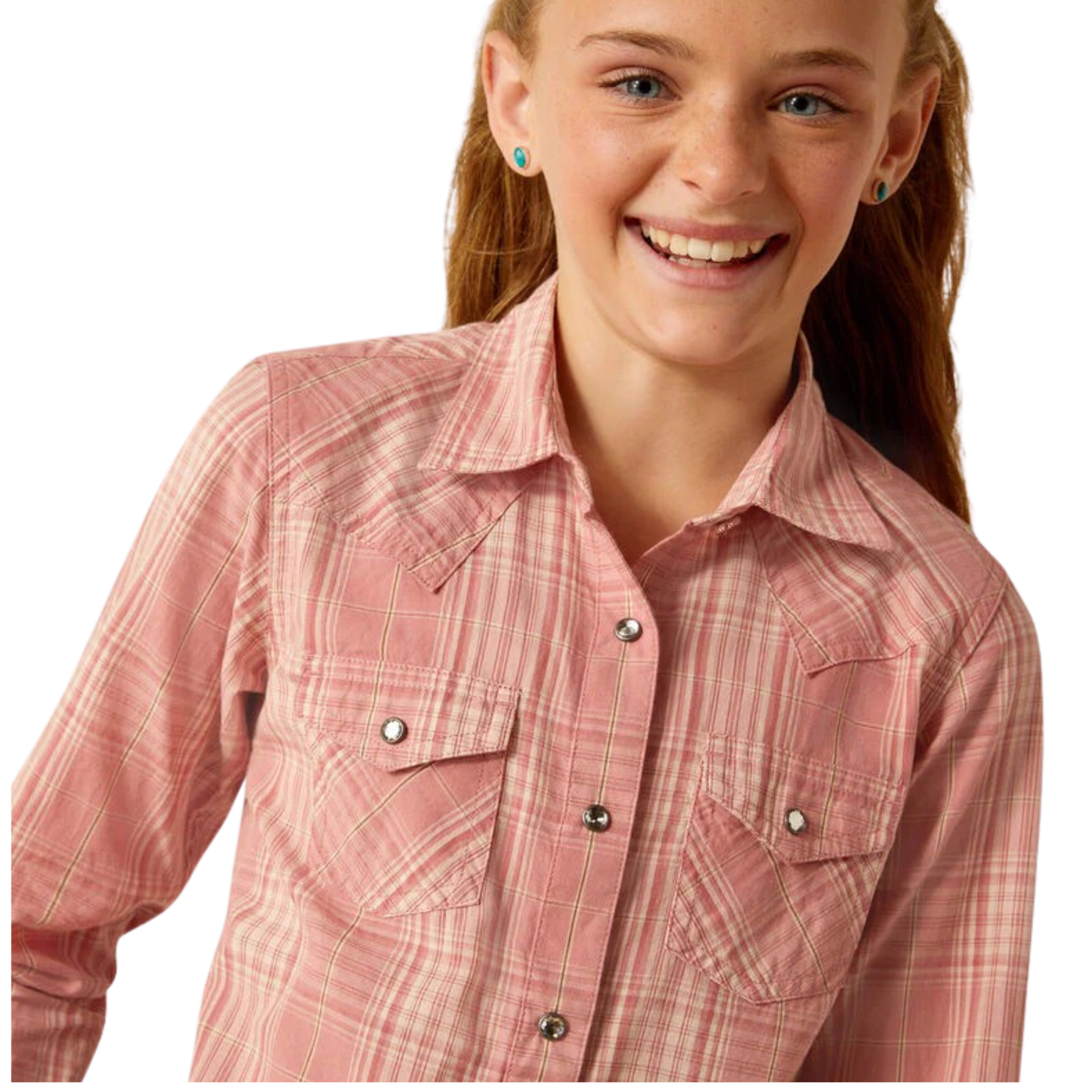 Ariat Girl's Nazca Snap Long Sleeve Shirt - Plaid