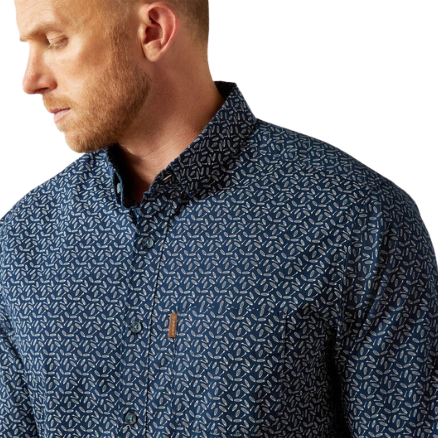 Ariat Men's Long Sleeve Marin Modern Fit Shirt- Navy