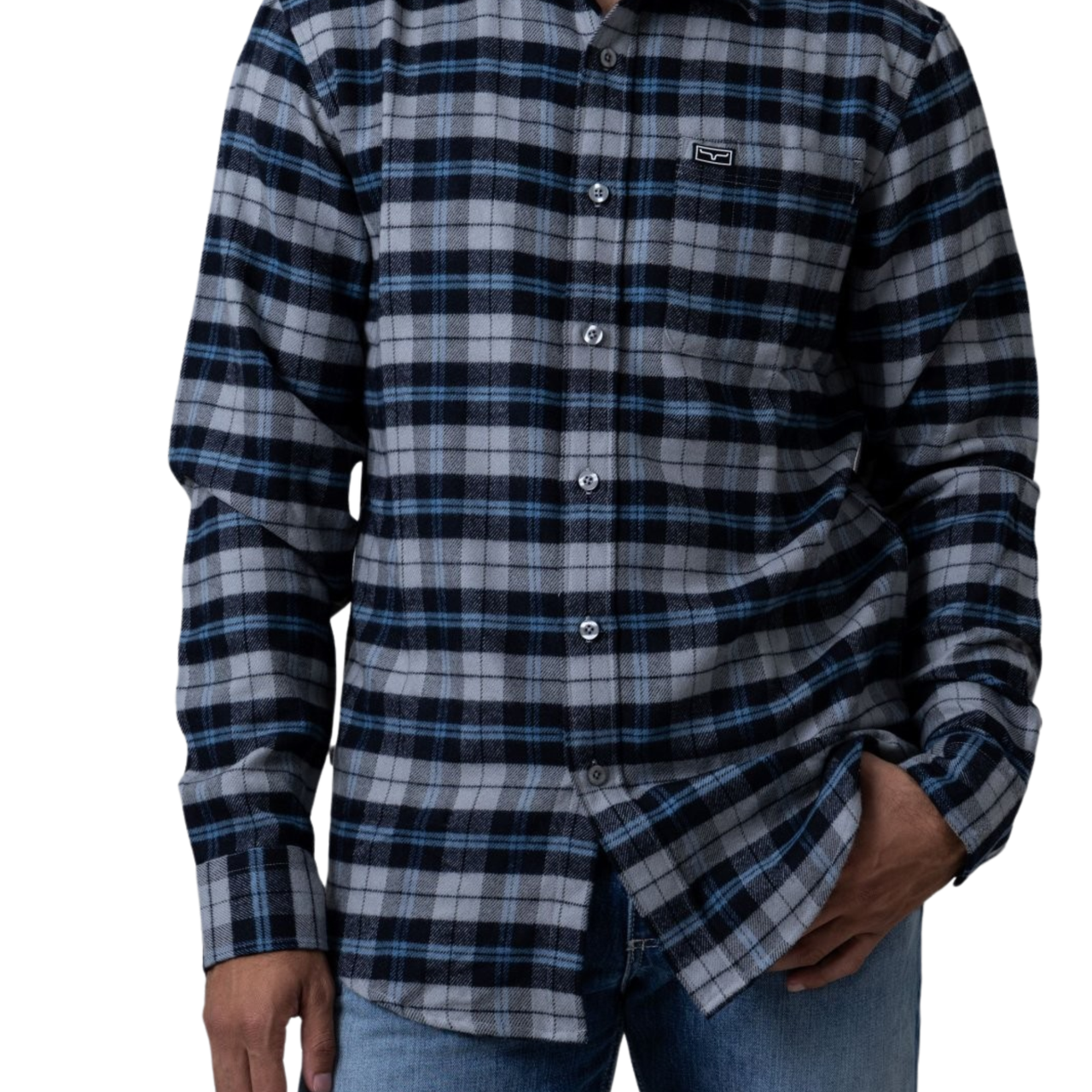 Kimes Men's Dodge Flannel Dress Shirt - Black