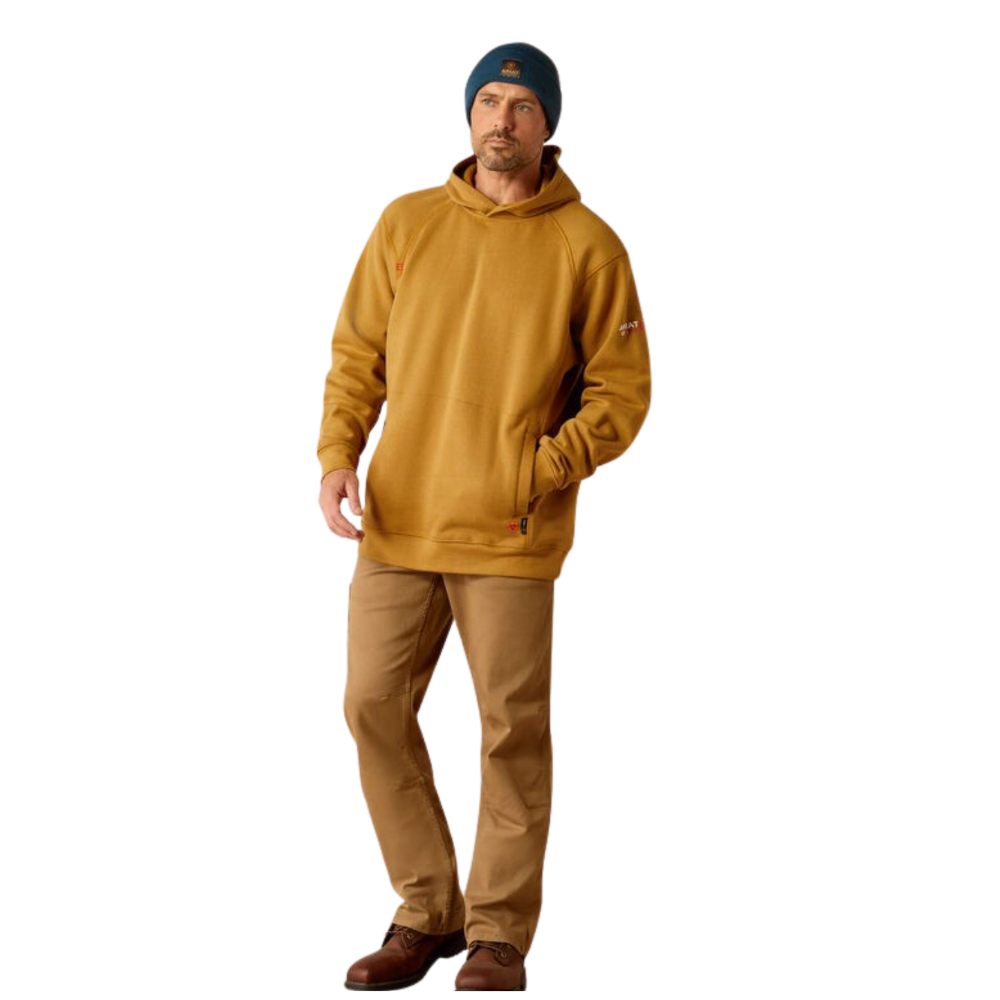 Ariat Men's Pullover Hoodie- Golden Brown