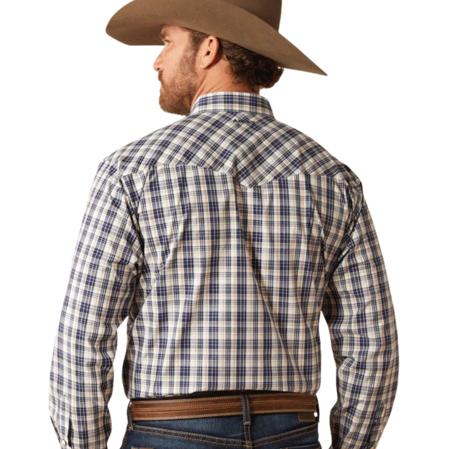 Ariat Men's Long Sleeve Pro Series Caine Classic Fit Shirt- Navy