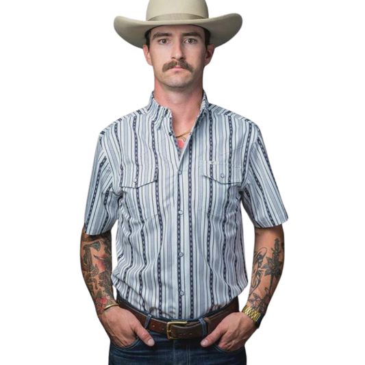 Ferrell Brand Men's Ed Short Sleeve Snap Shirt - Assorted Colours