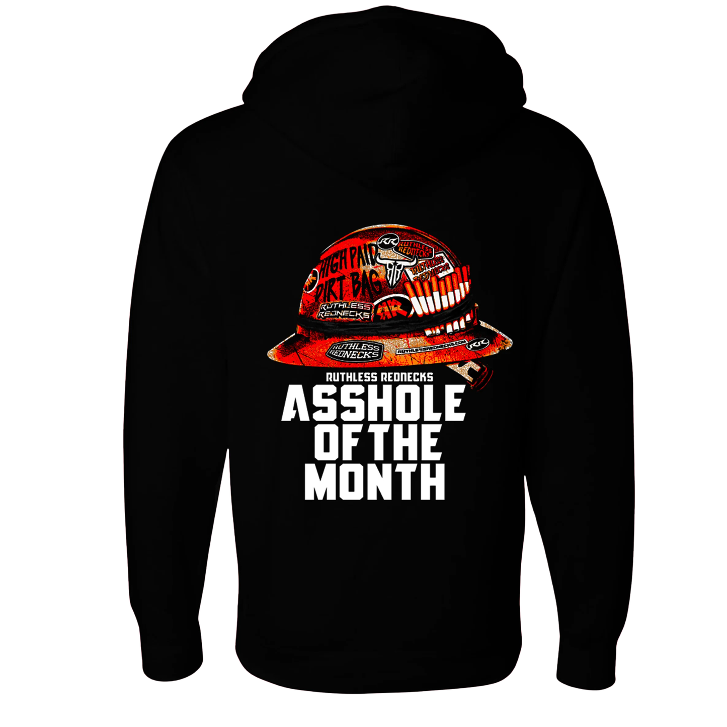 Ruthless Rednecks Asshole of the Month Expired Heavyweight Hoodie - Black