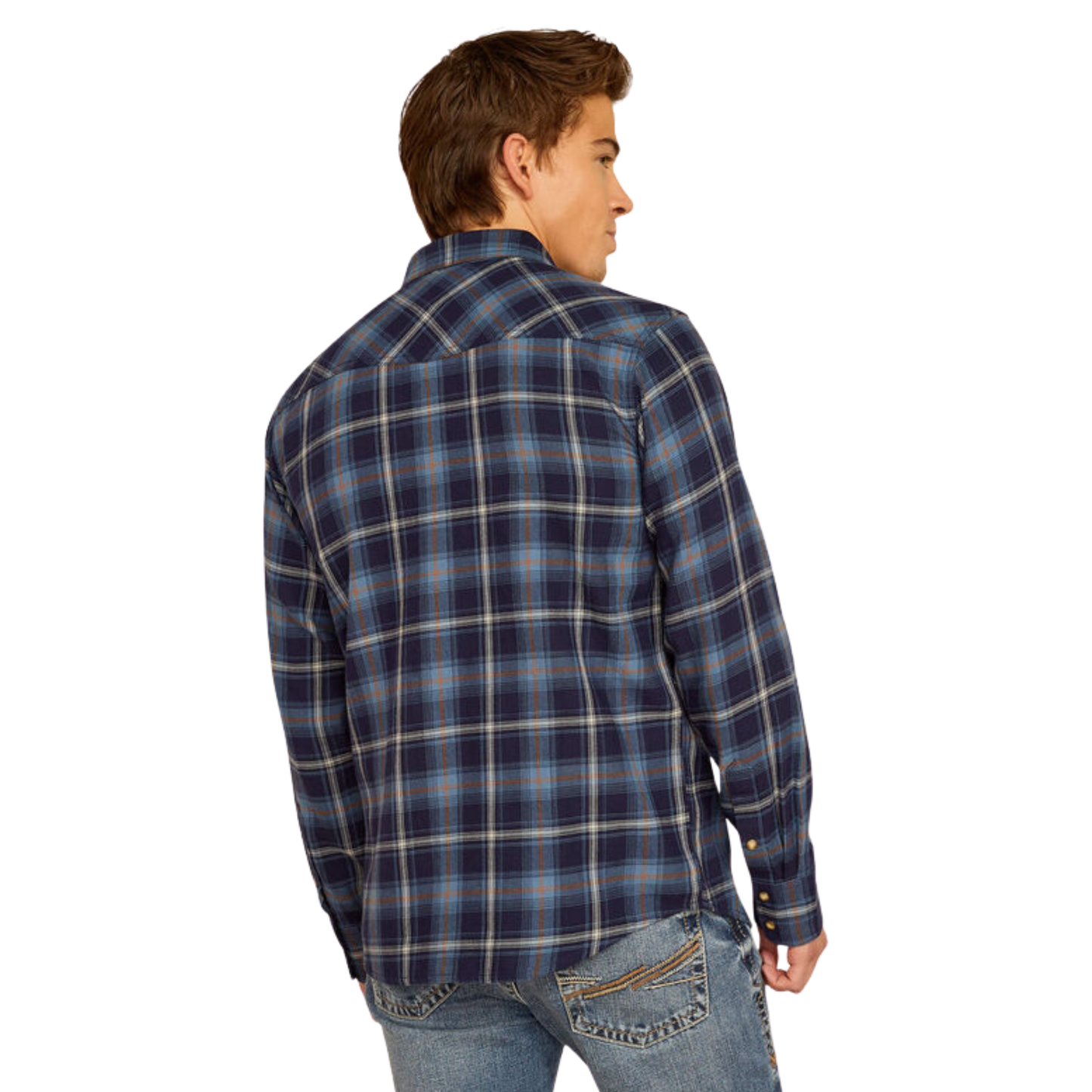 Ariat Men's Hugo Retro Fit Long Sleeve Shirt- Maritime Blue