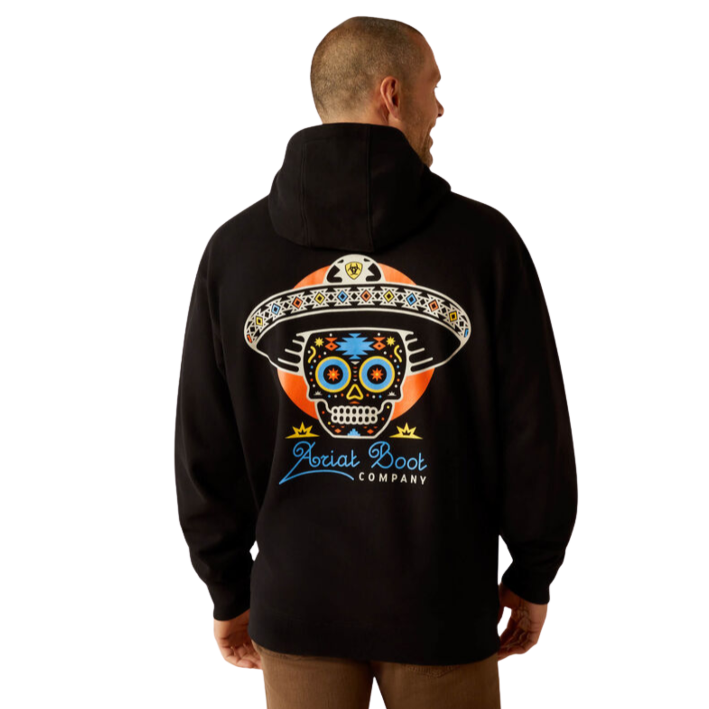 Ariat Men's Sugar Skull  Hoodie - Black