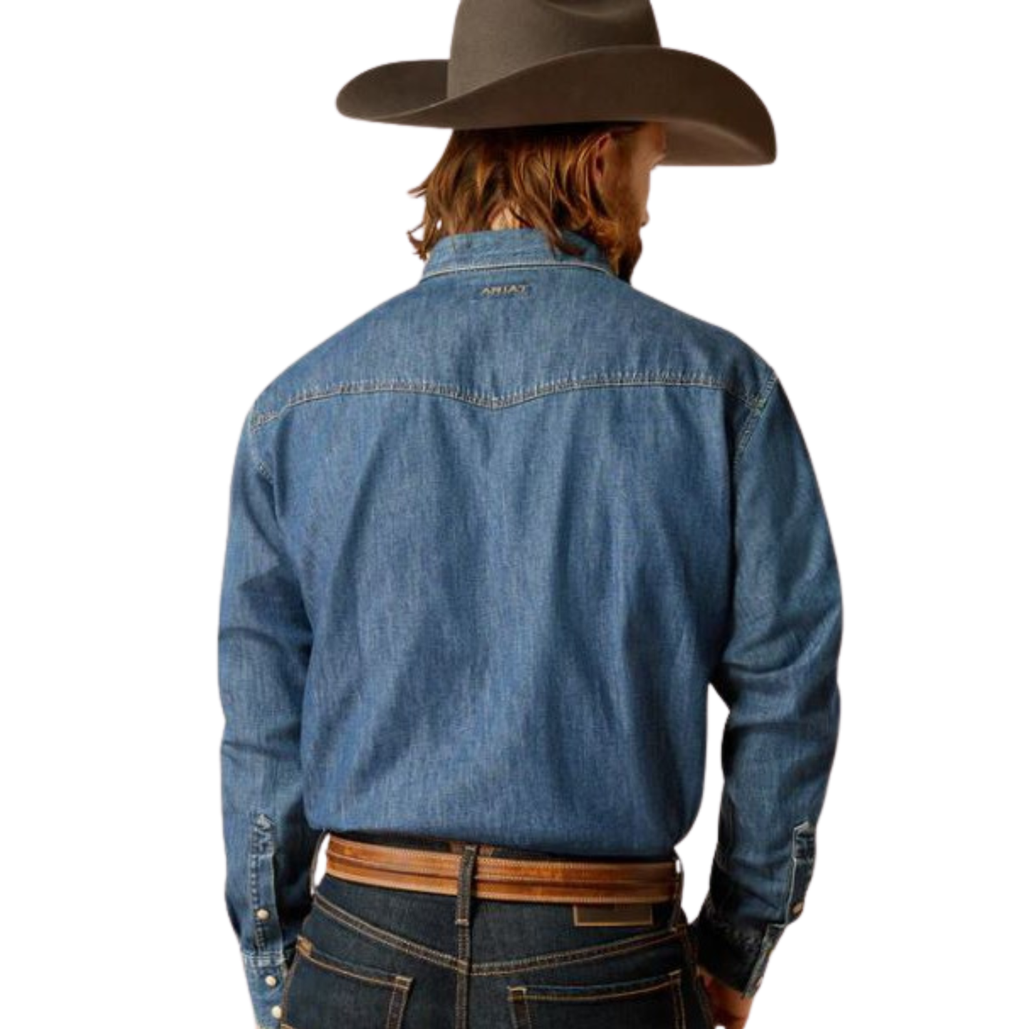 Ariat Men's Team Snap Long Sleeve Shirt - Denim