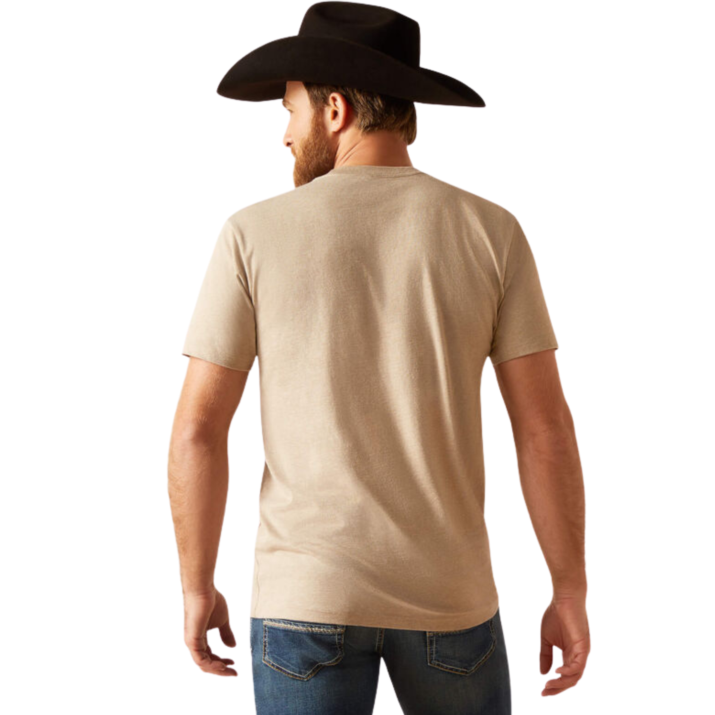 Ariat Unisex Sendero King Cow T-Shirt - Oatmeal Heather