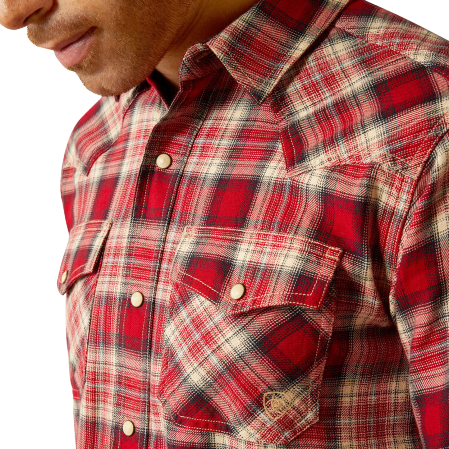 Ariat Men's Chili Pepper Herschel Retro Fit Long Sleeve Shirt - Red