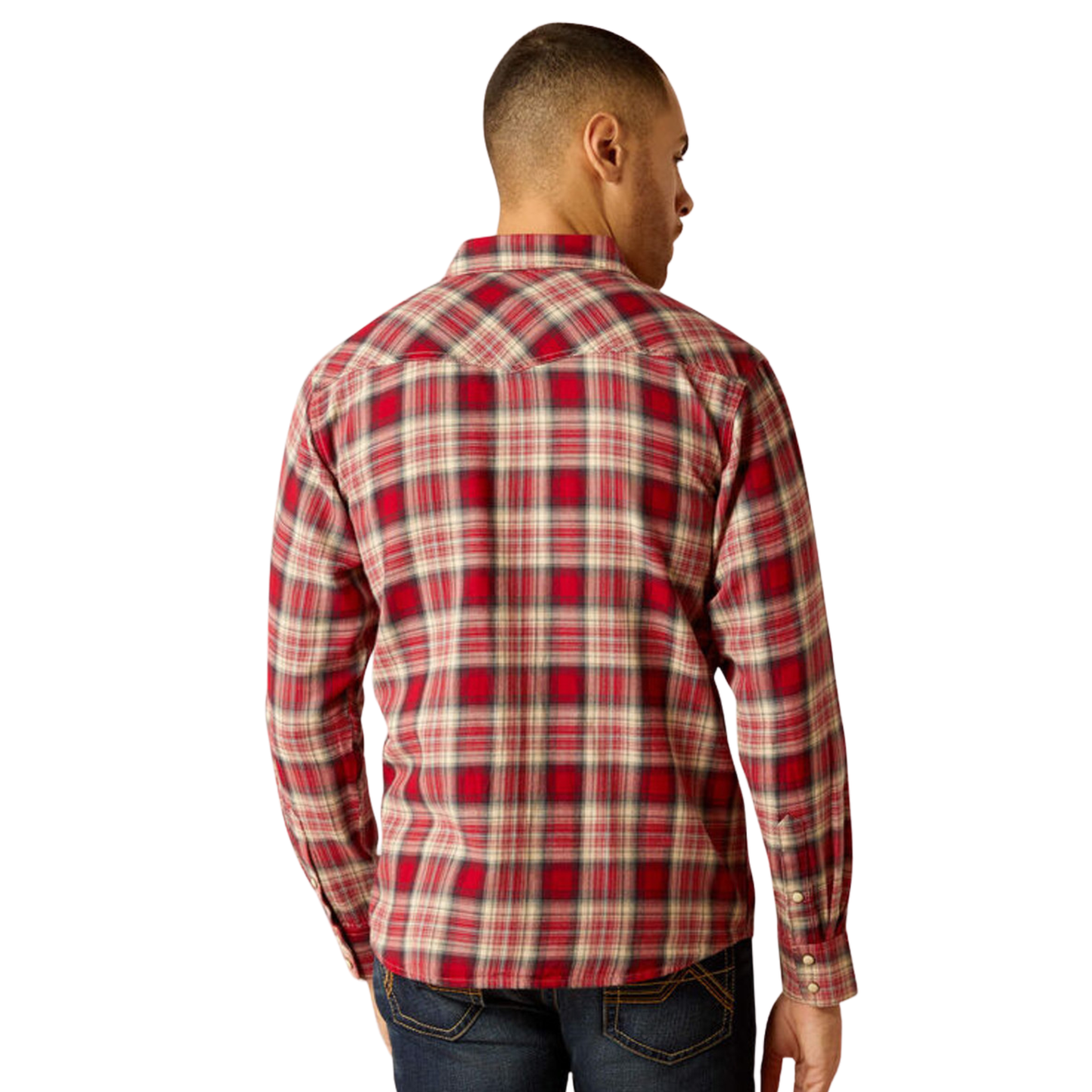 Ariat Men's Chili Pepper Herschel Retro Fit Long Sleeve Shirt - Red