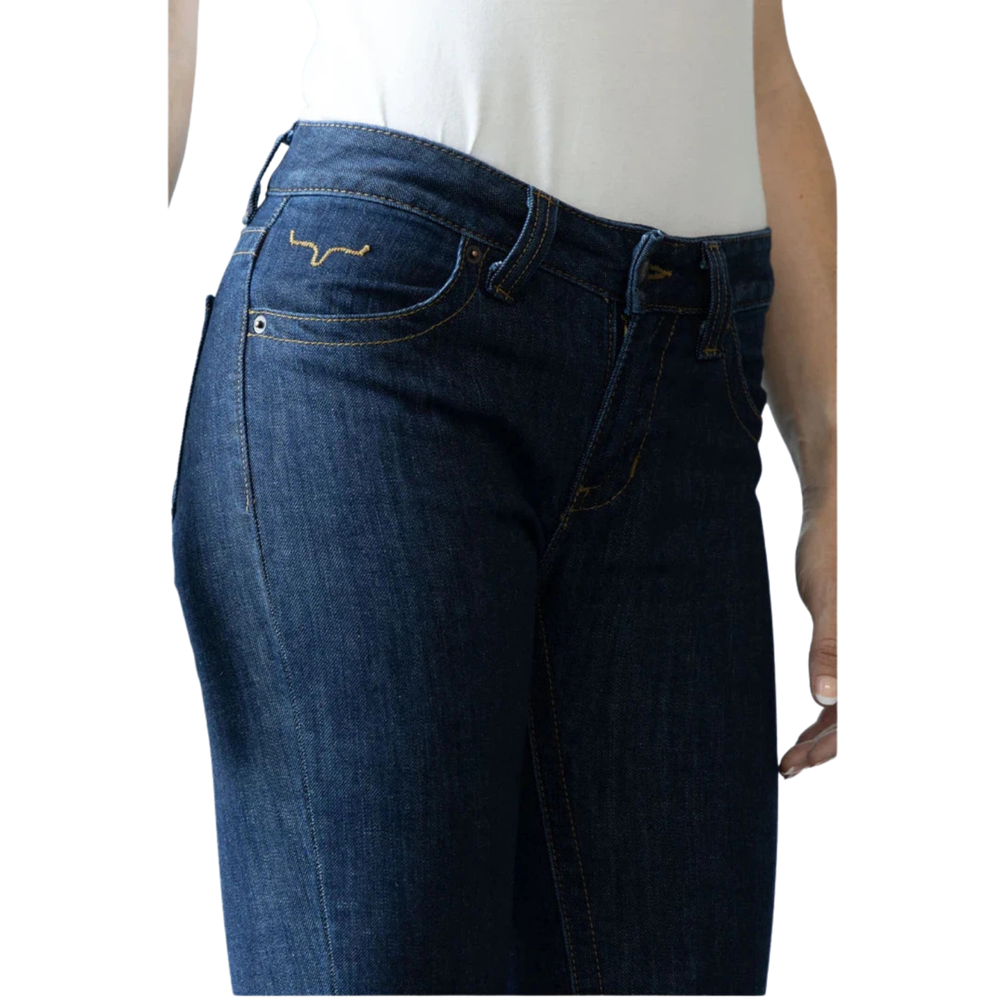 Kimes Women's Betty Mid Rise Bootcut Jeans - Blue