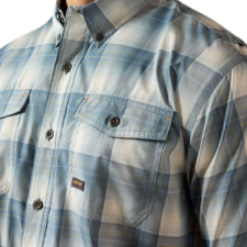 Ariat Men's Rebar Made Tough VentTEK DuraStretch Short Sleeve Work Shirt - Baleen Blue