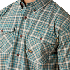 Ariat Men's Rebar Made Tough DuraStretch Short Sleeve Work Shirt - Teal