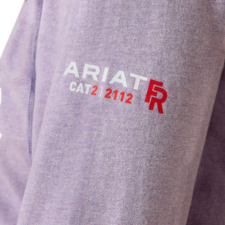 Ariat Women's FR Air Crew Long Sleeve Tee Shirt - Purple Ash Heather