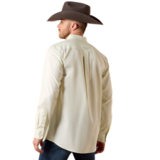 Ariat Men's Wrinkle Free Solid Fitted Long Sleeve Shirt - Laurel Green