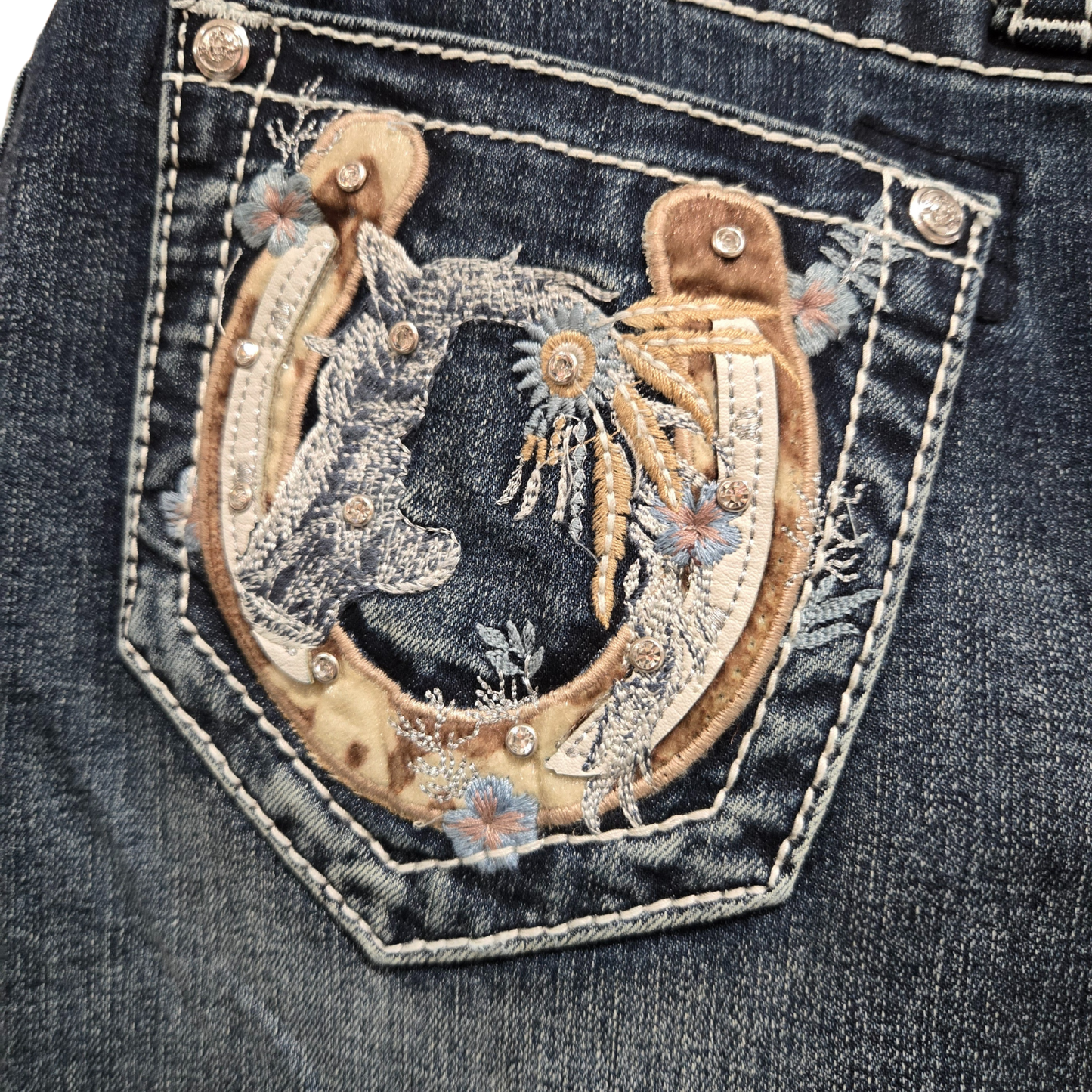 Grace in LA Women's Horseshoe Midrise Bootcut Jeans - Irvine Tack & Western Wear