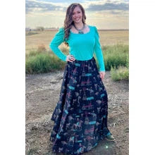 God's Country Women's  Maxi Skirt-Multi