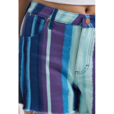 Wrangler Women's Striped Cowboy Shorts - Painterly Stripe