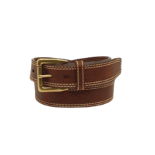 Ariat Men's Double Stitch Logo Belt - Brown