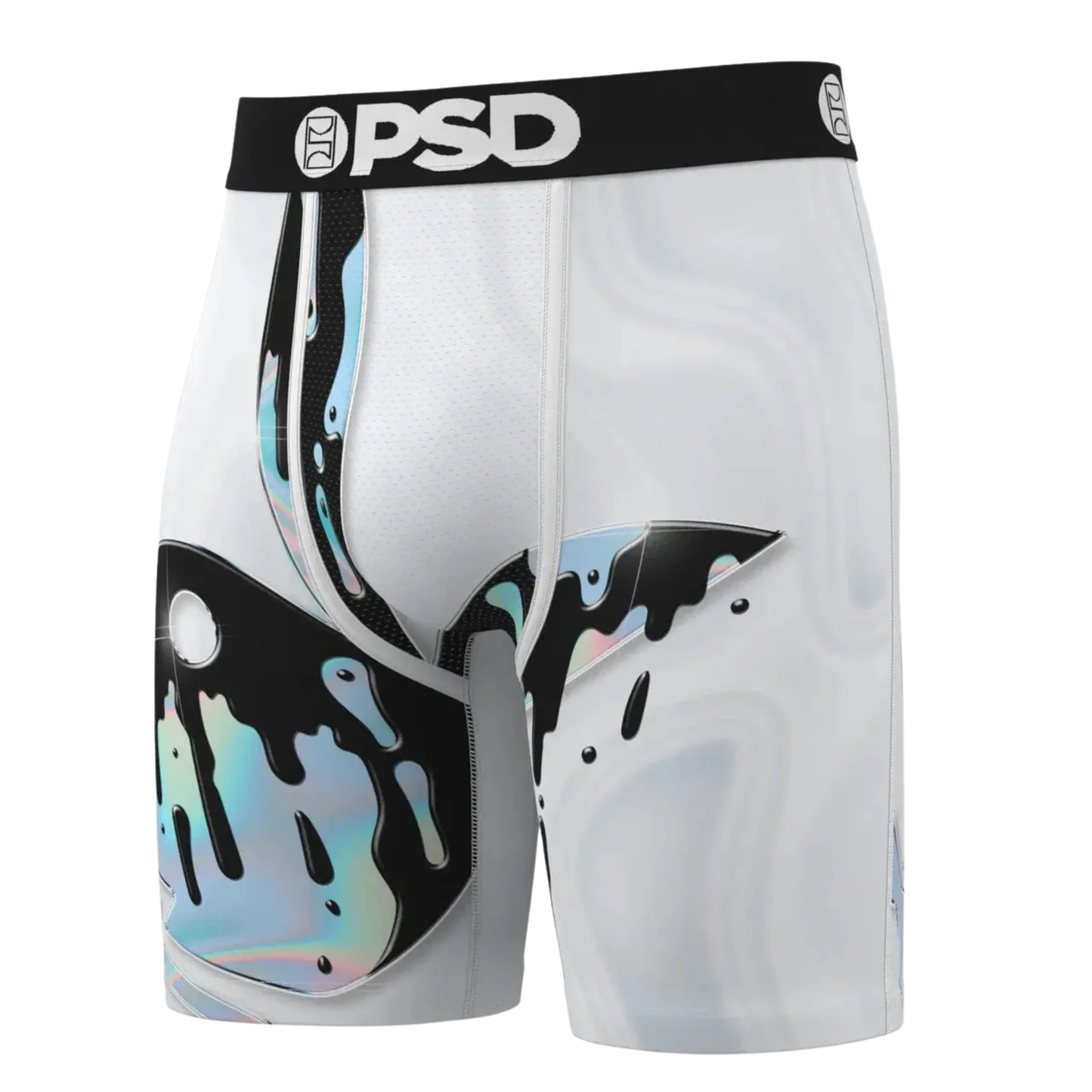 PSD Underwear Playboy Slick Standard Length Brief's - White/Black