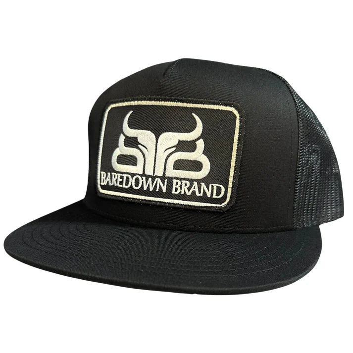 Baredown Brand Curved Ball Cap Black- High Noon