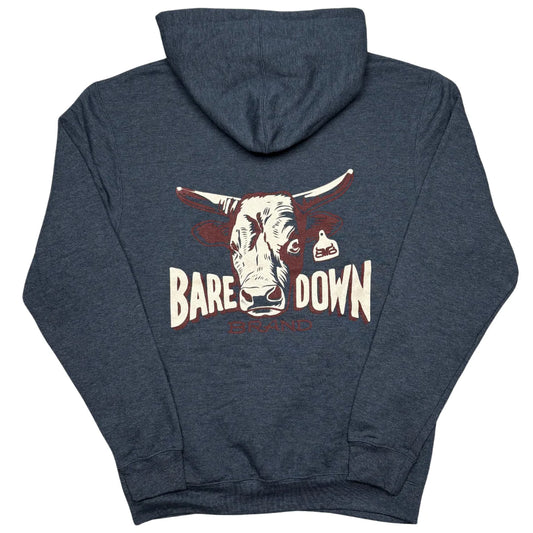 Baredown Brand Born To Buck - Navy Hoodie