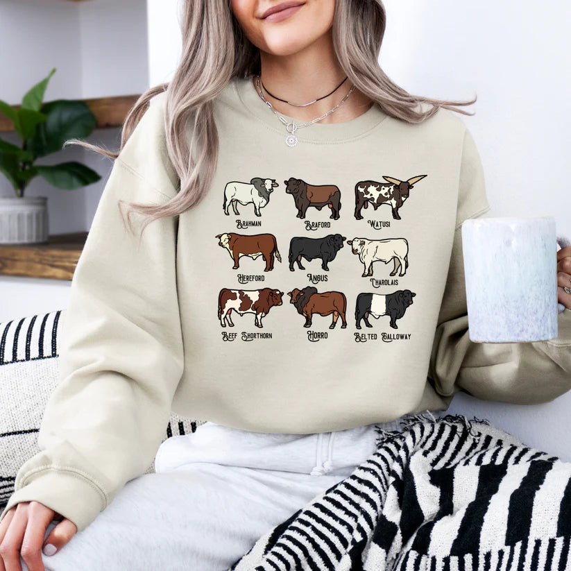 The Branded Roan - Cow Breeds Crewneck