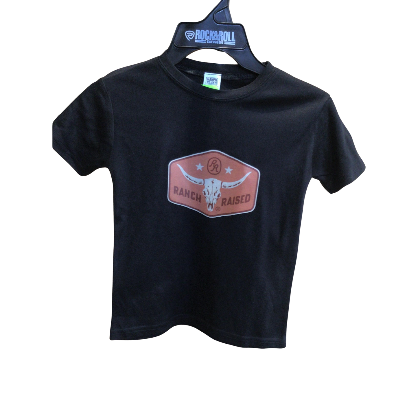 Ranch Raised Unisex Longhorn Short Sleeve Tee Shirt