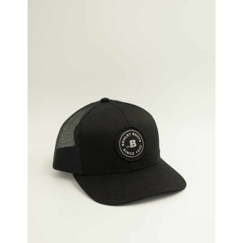 Boulet Mesh Snapback Cap - Black/Black